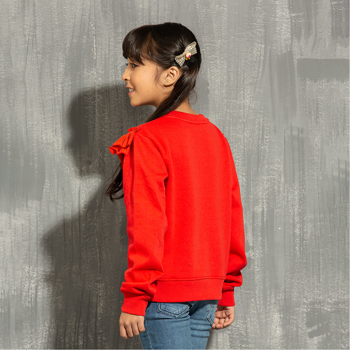 GIRLS SWEATSHIRT- RED