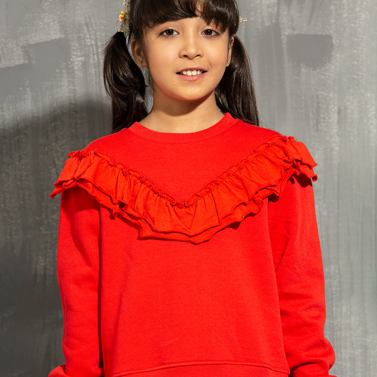 GIRLS SWEATSHIRT- RED