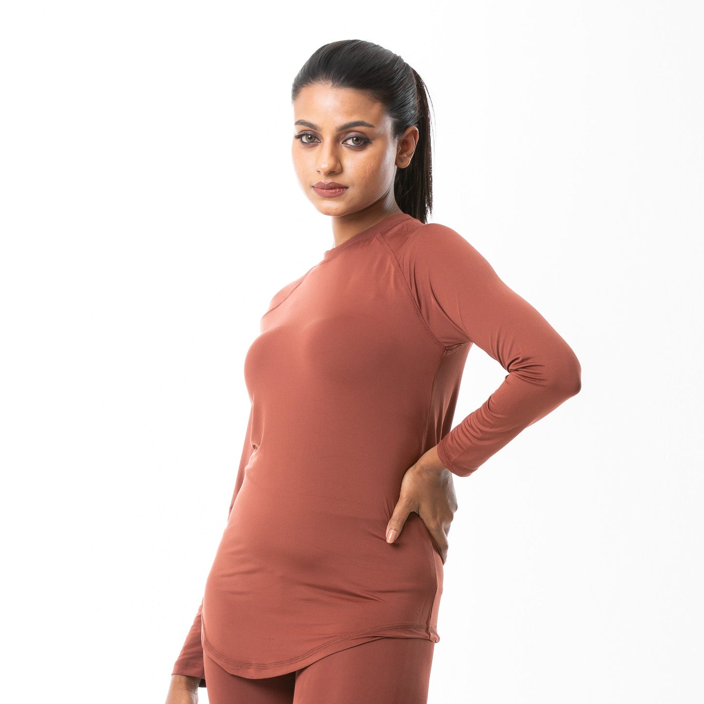 LADIES TOPS-BROWN