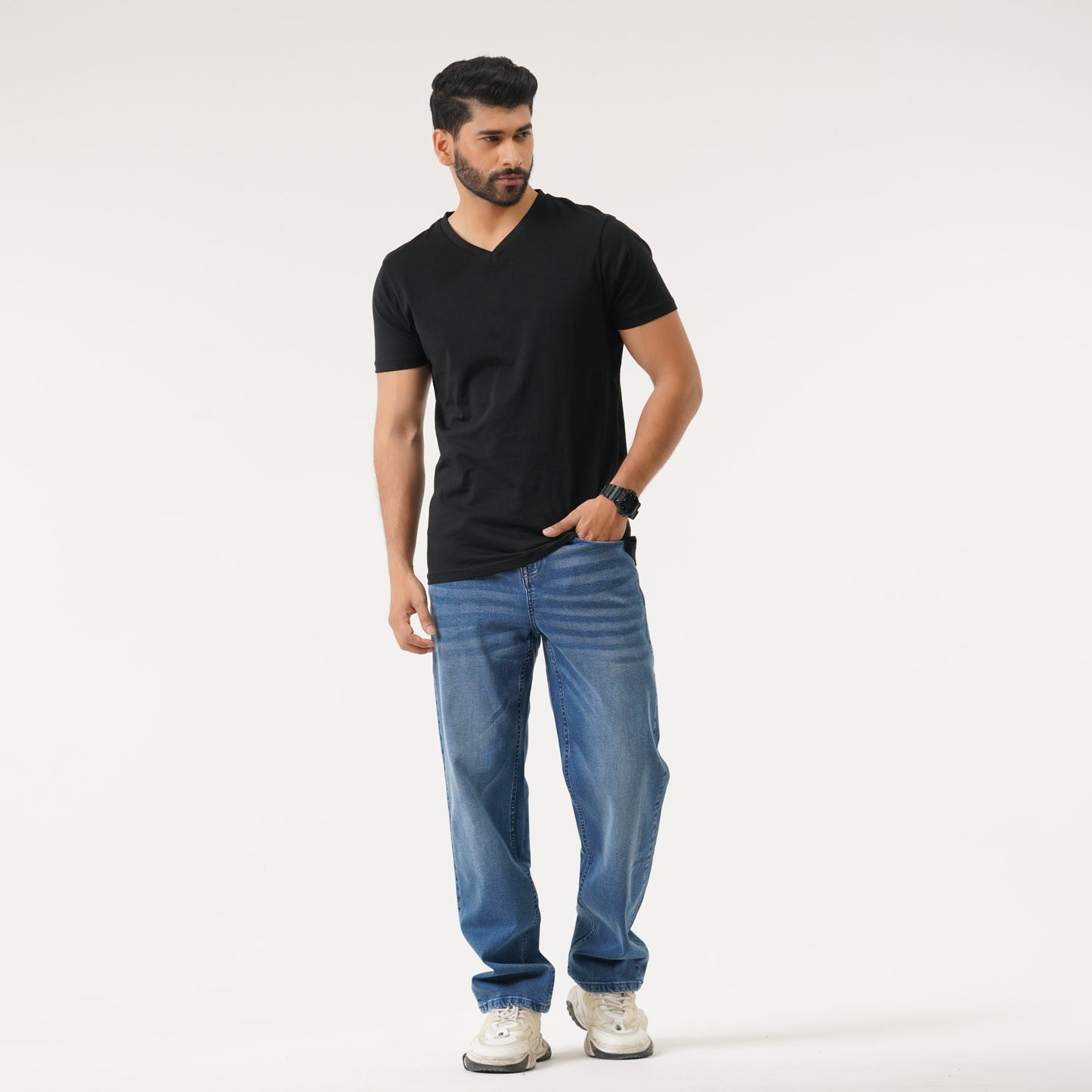 Mens Basic Black T- Shirt