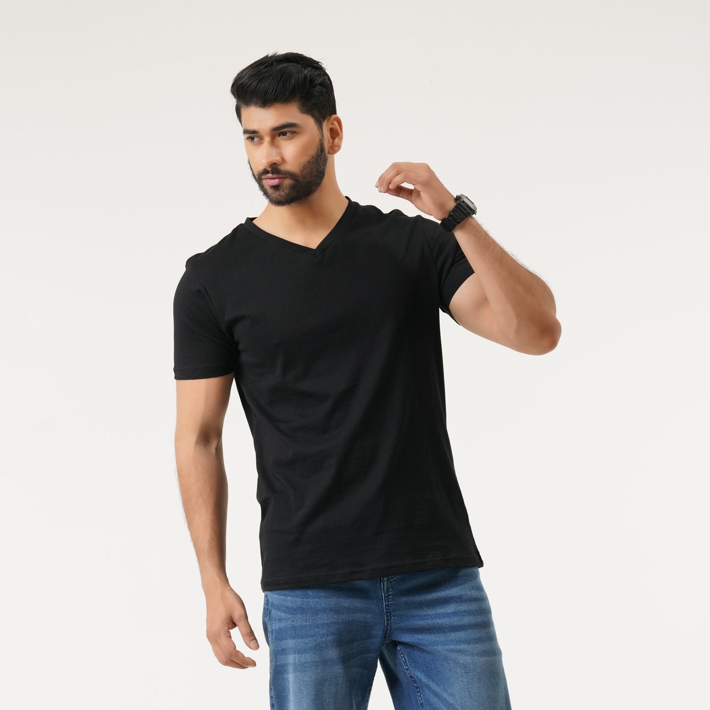 Mens Basic Black T- Shirt