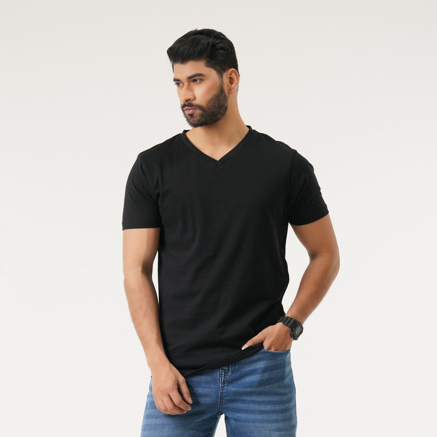 Mens Basic Black T- Shirt