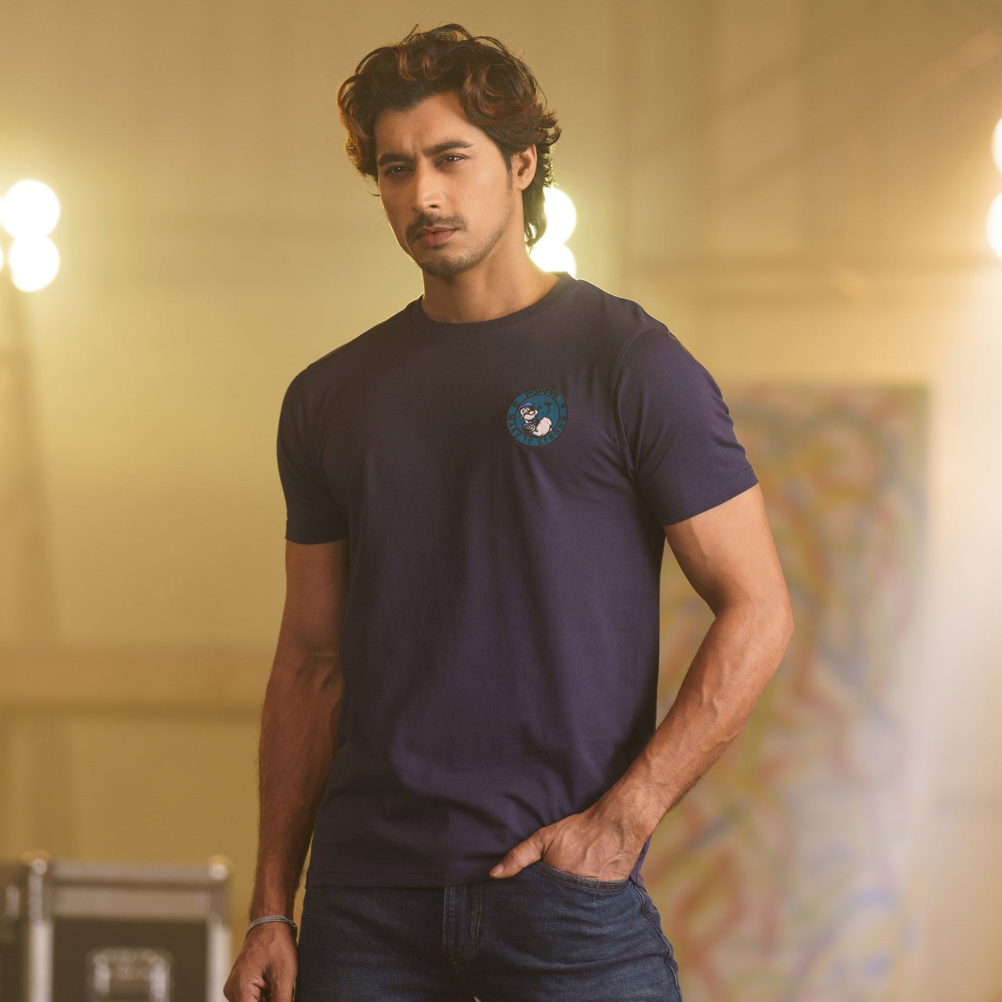 Men's Cotton Navy T-Shirt