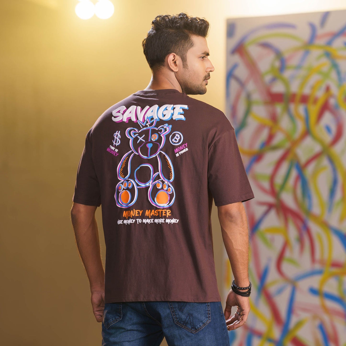 Men's Brown Oversize T-Shirt