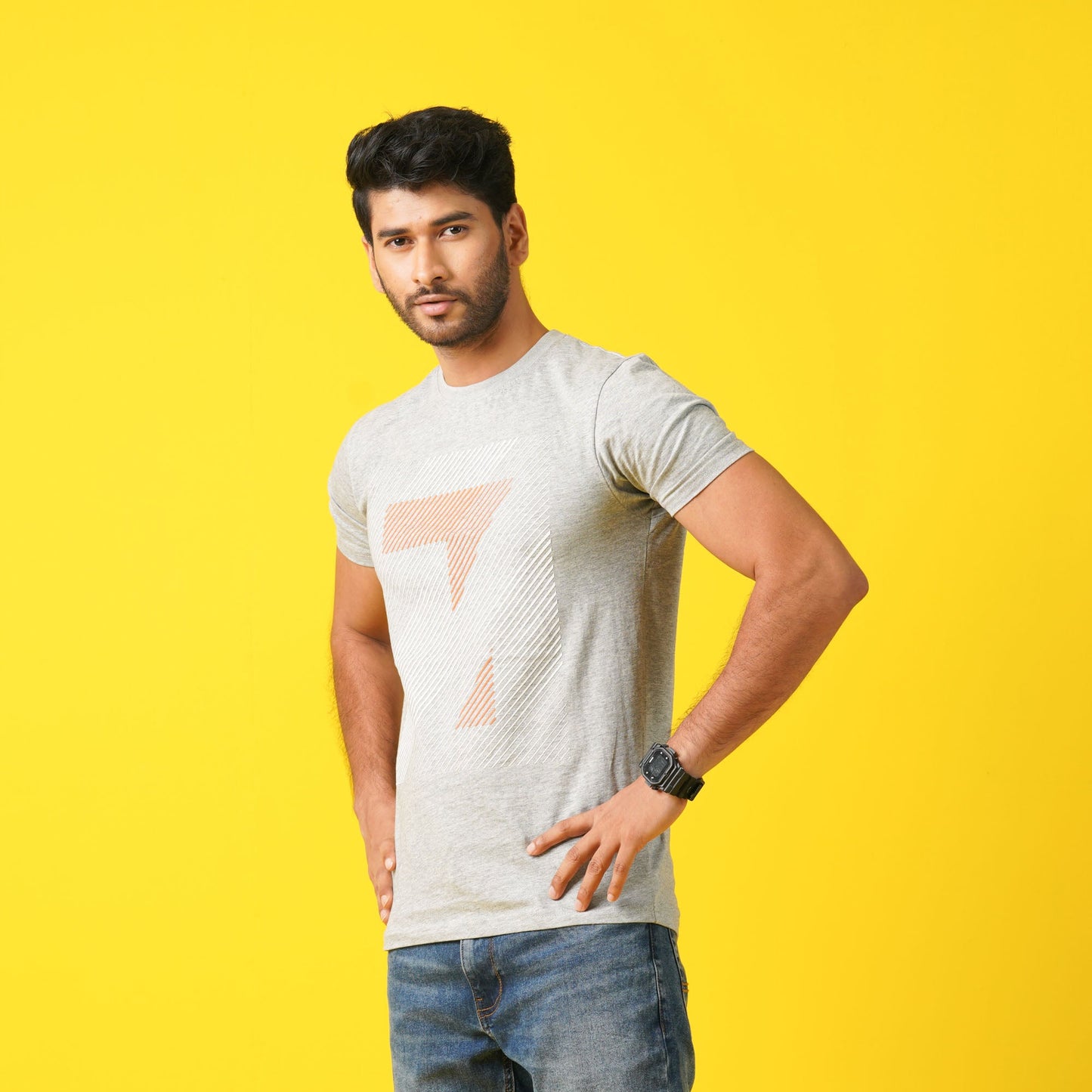 MENS T- SHIRT-GRAY