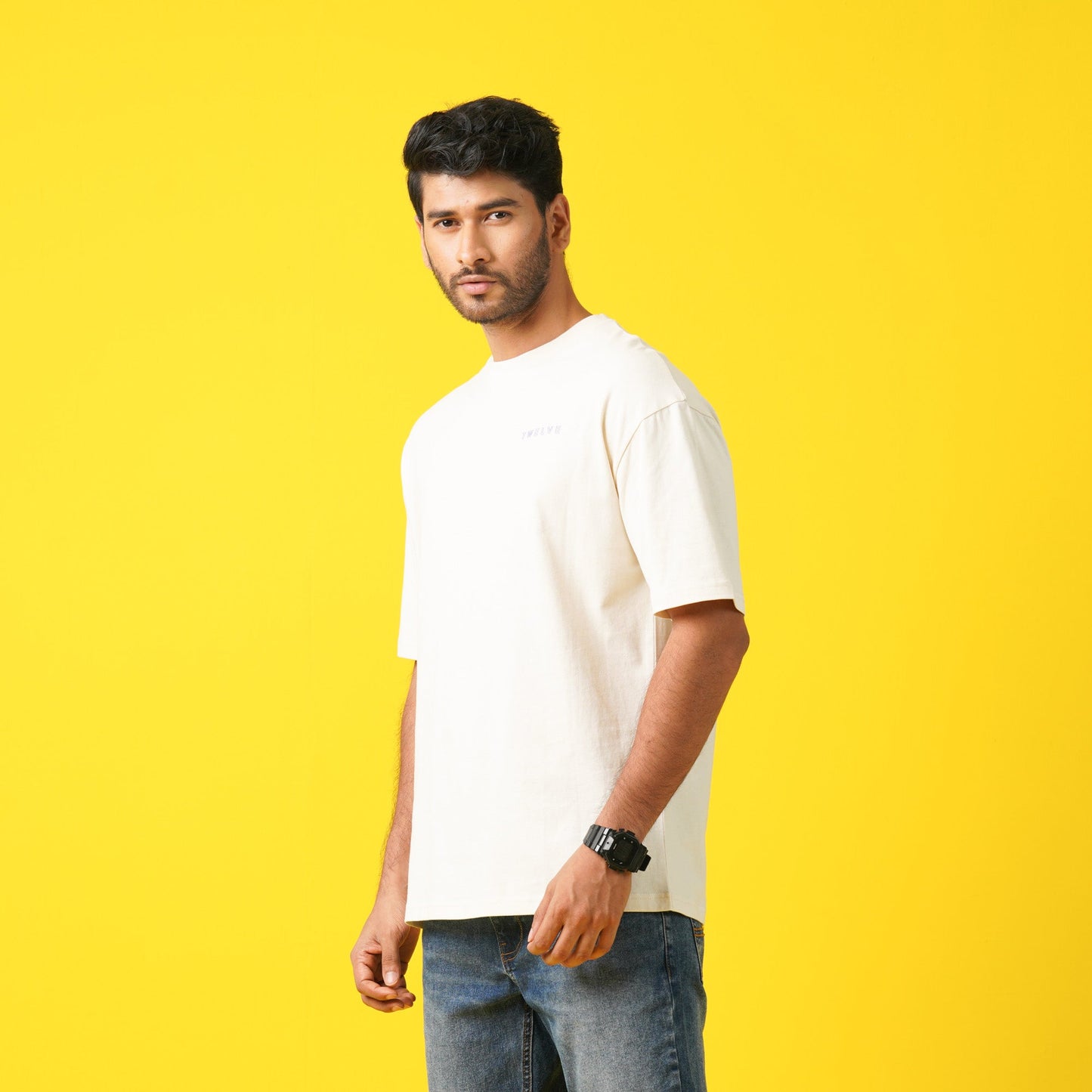Men's Off-White Drop Shoulder T-Shirt