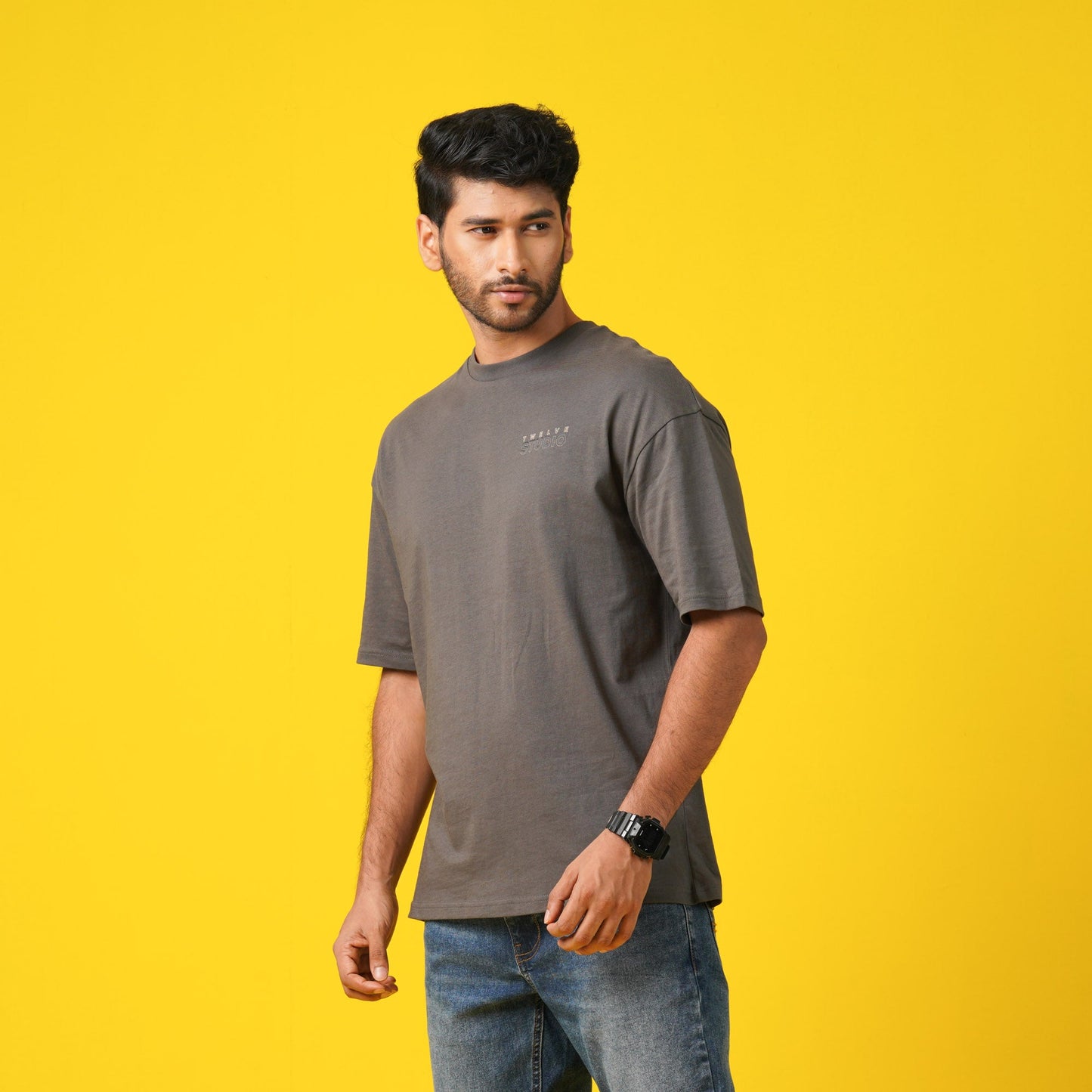MENS T- SHIRT-GRAPHITE