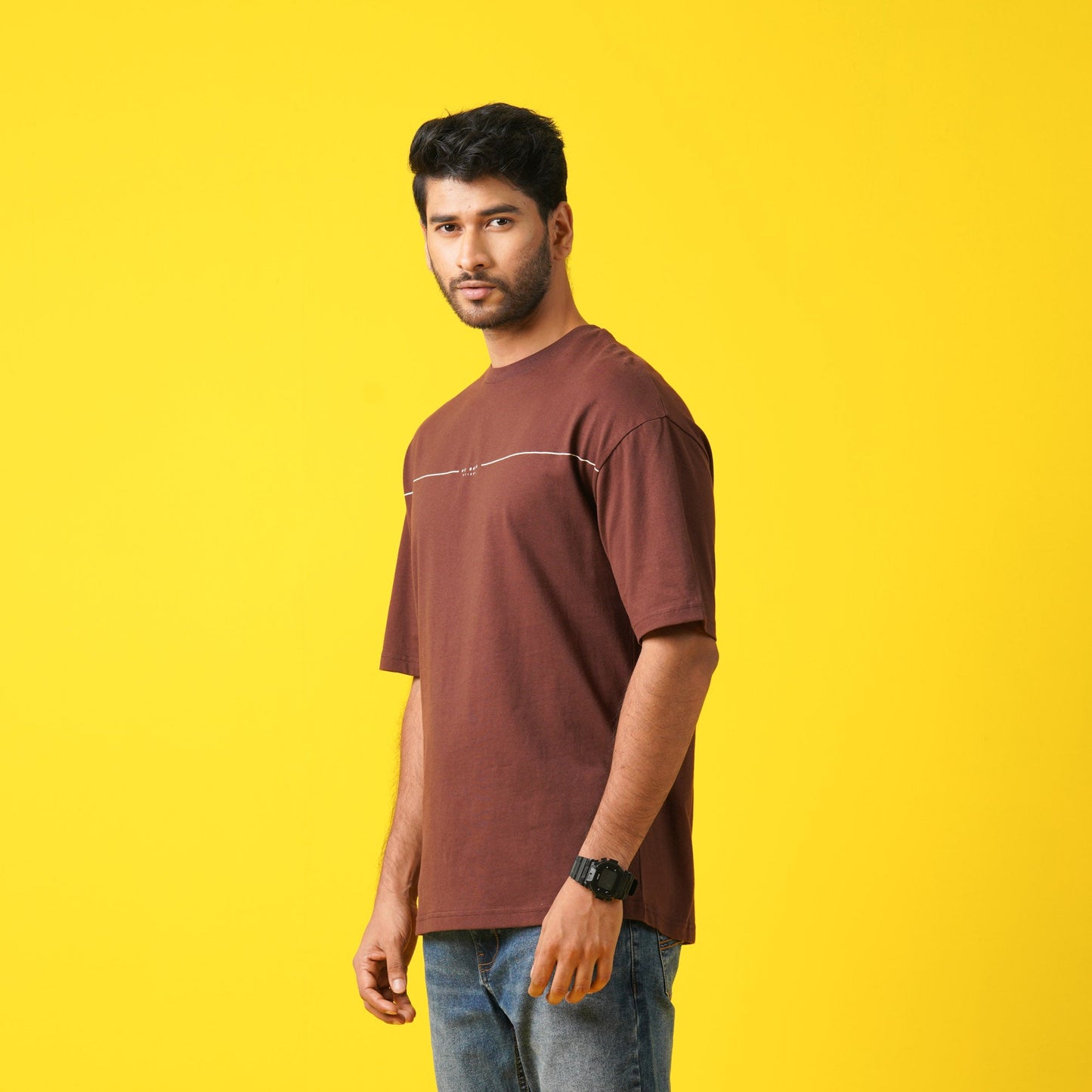 Mens T- Shirt-Dark Brown