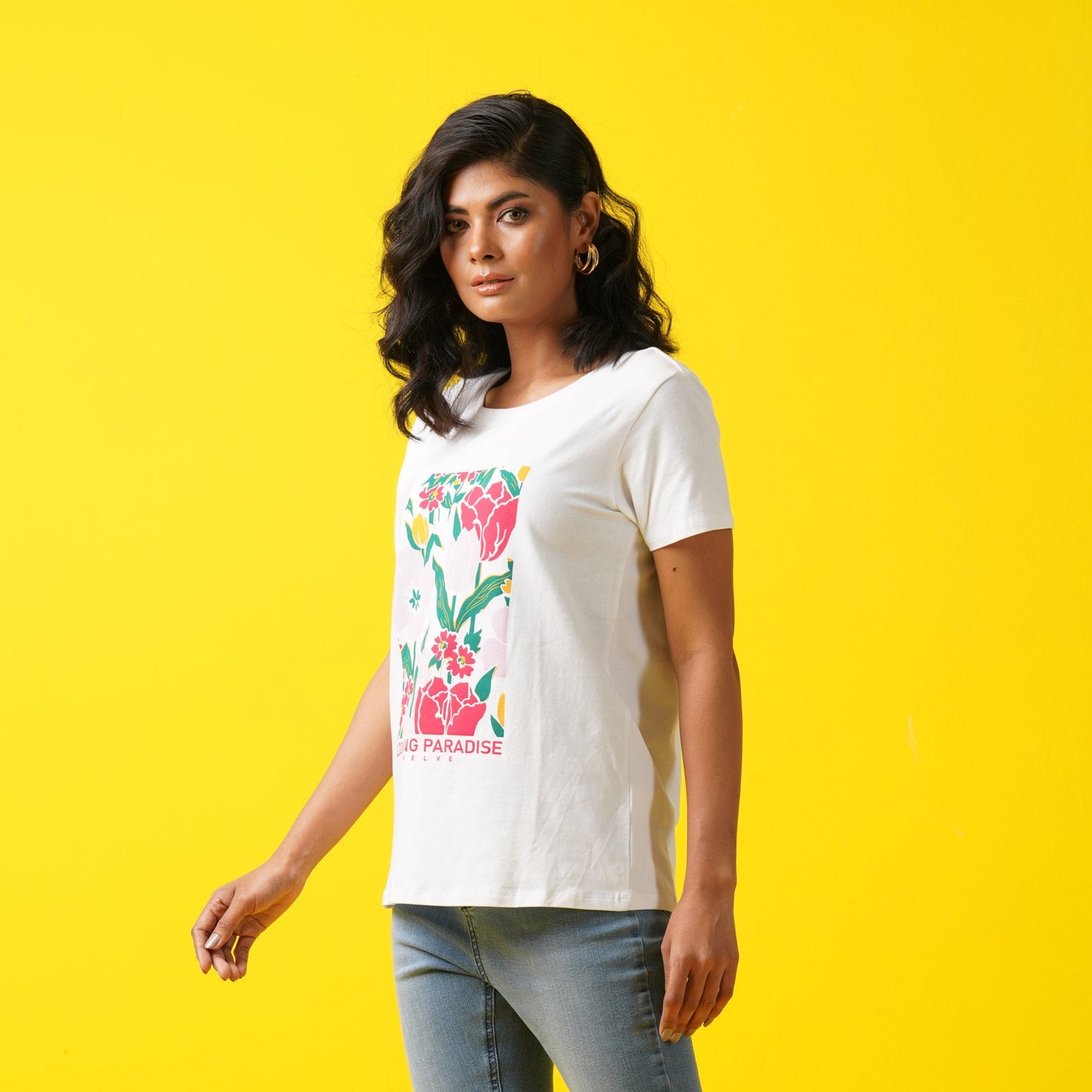 LADIES T- SHIRT-WHITE