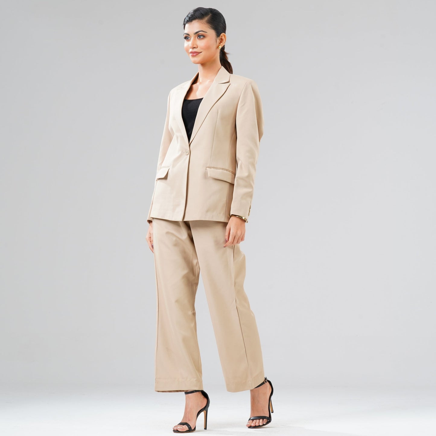 Womens Beige Blazer
