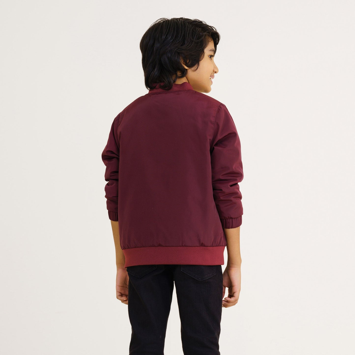 Baby Boy's Maroon Bomber Jacket