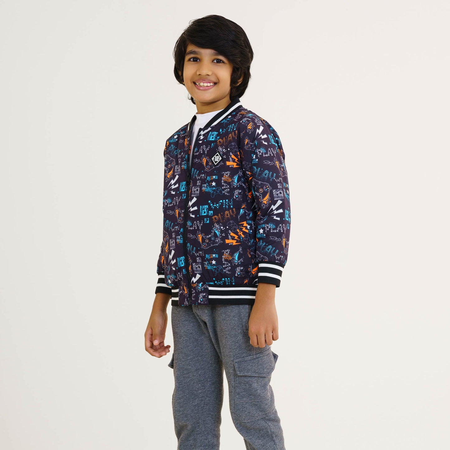 Baby Boy's Black Bomber