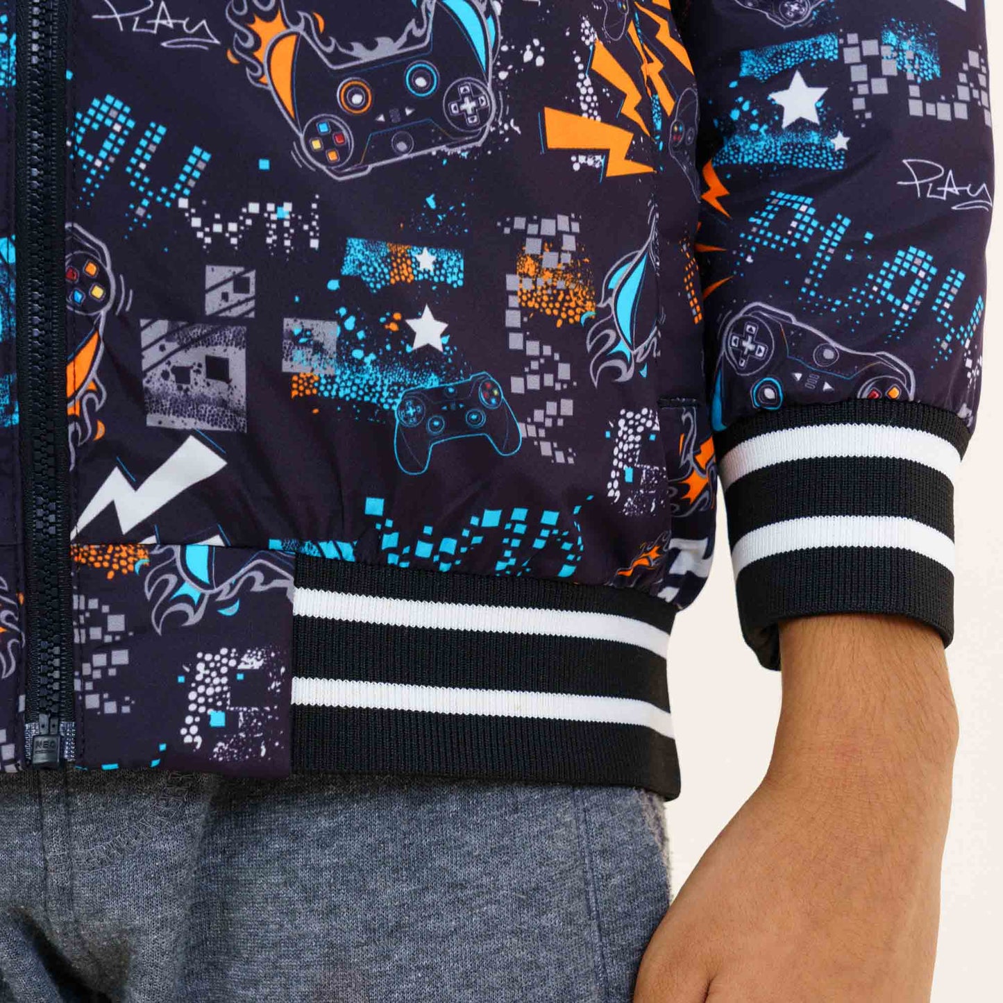 Baby Boy's Black Bomber
