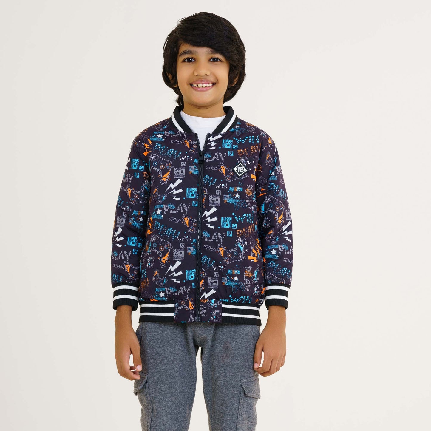 Baby Boy's Black Bomber