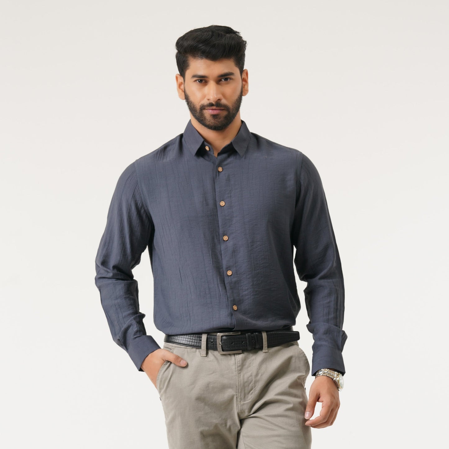 Mens L/S Dark Blue Shirt