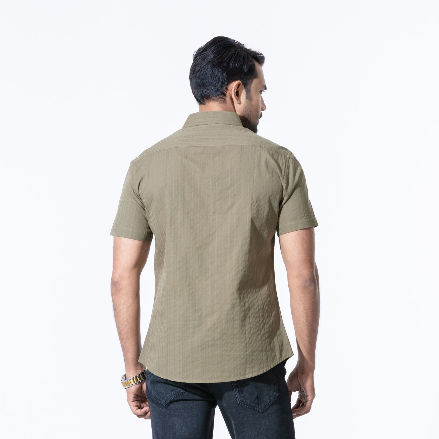 Mens Olive Casual Shirt