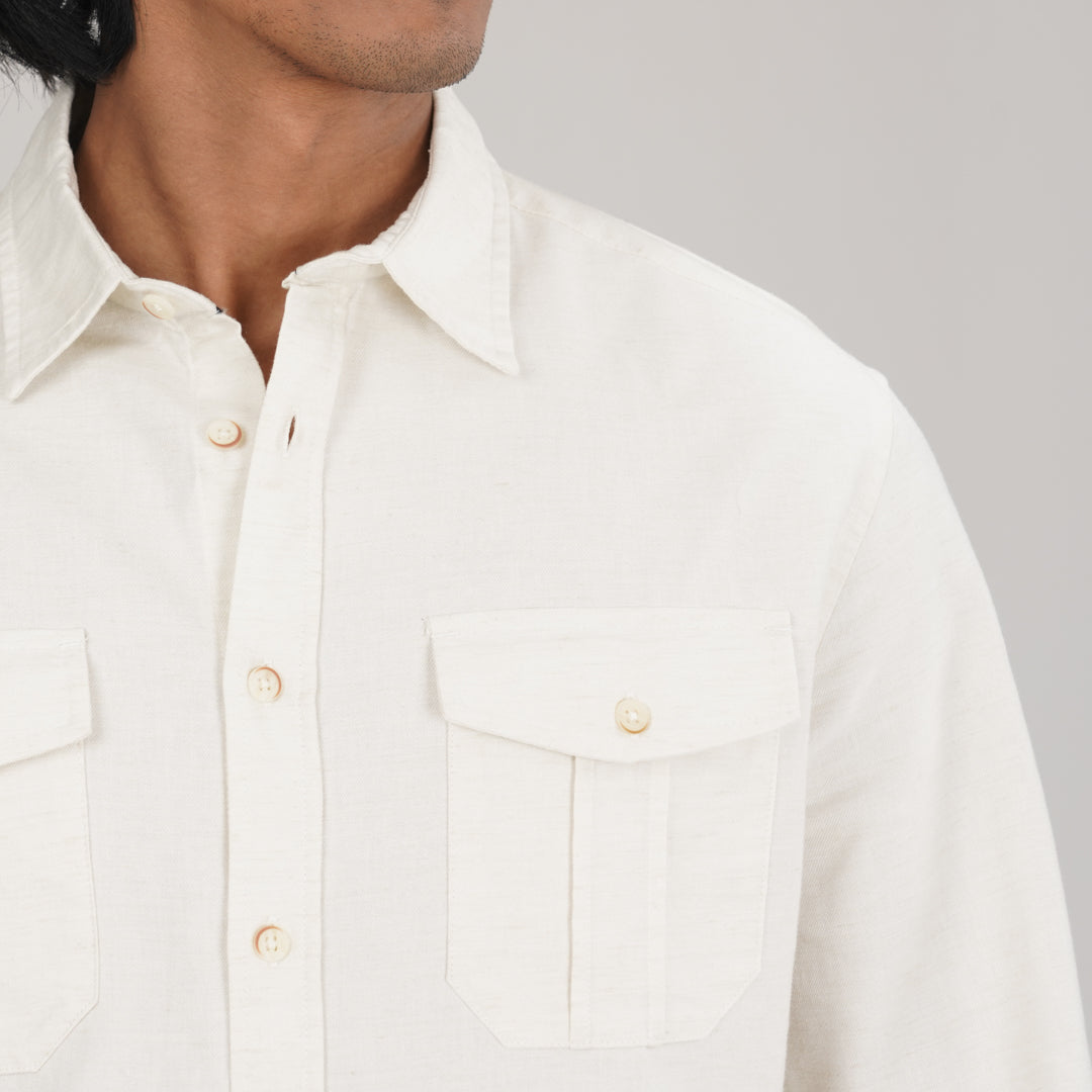 Mens Off White L/S Shirt