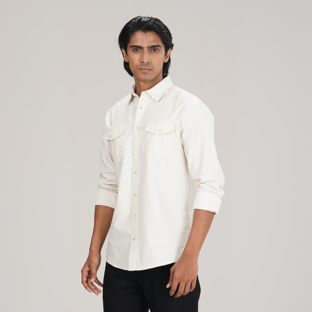 Mens Off White L/S Shirt