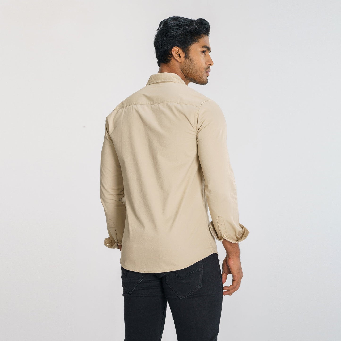Mens Beige L/S Shirt