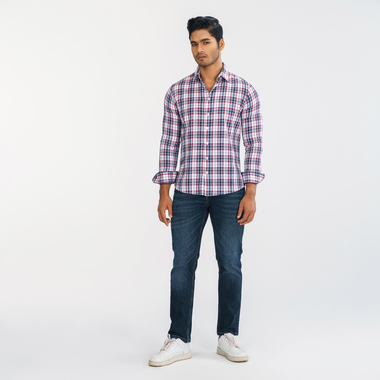 Mens Red Check Shirt
