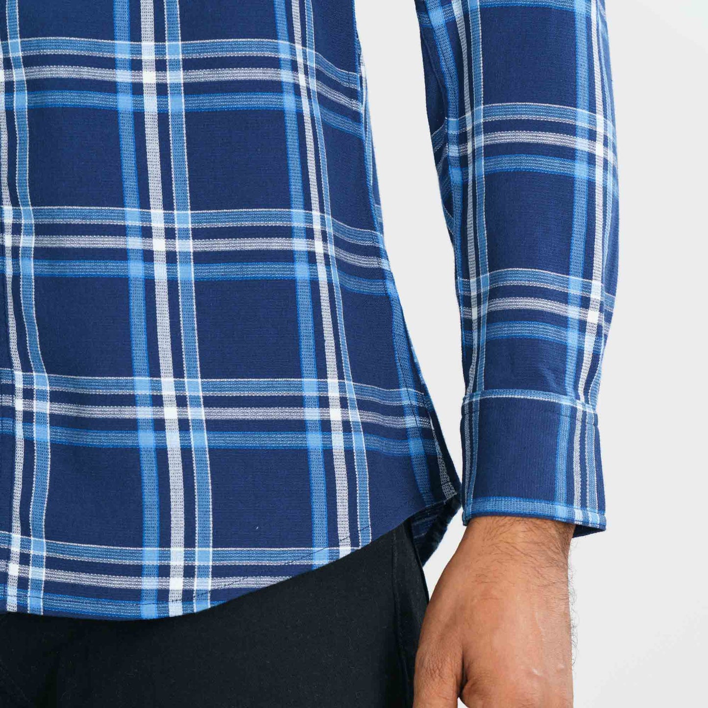 Men's Blue Check Shirt