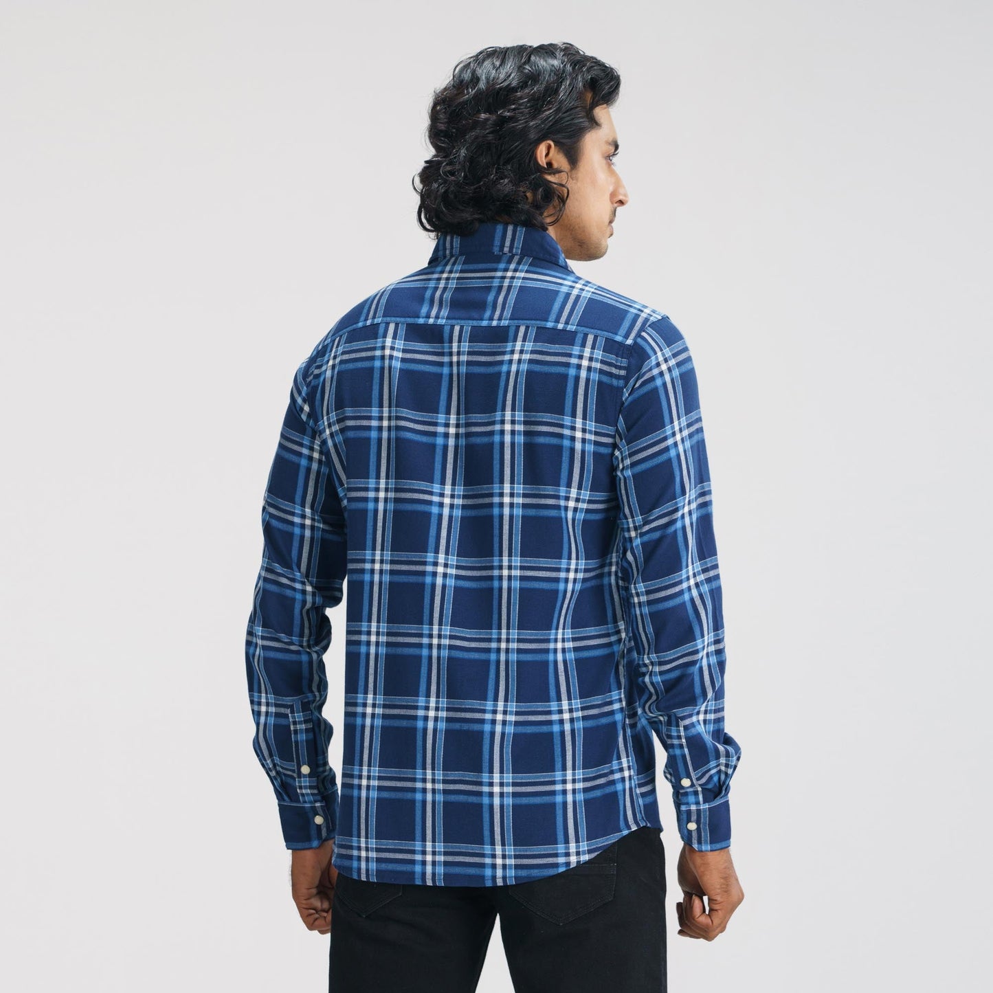 Men's Blue Check Shirt