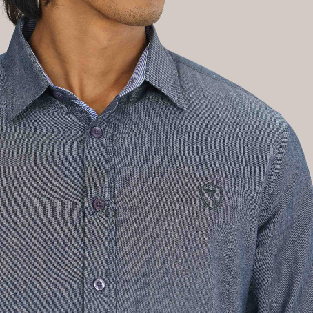 Mens Grey L/S Shirt