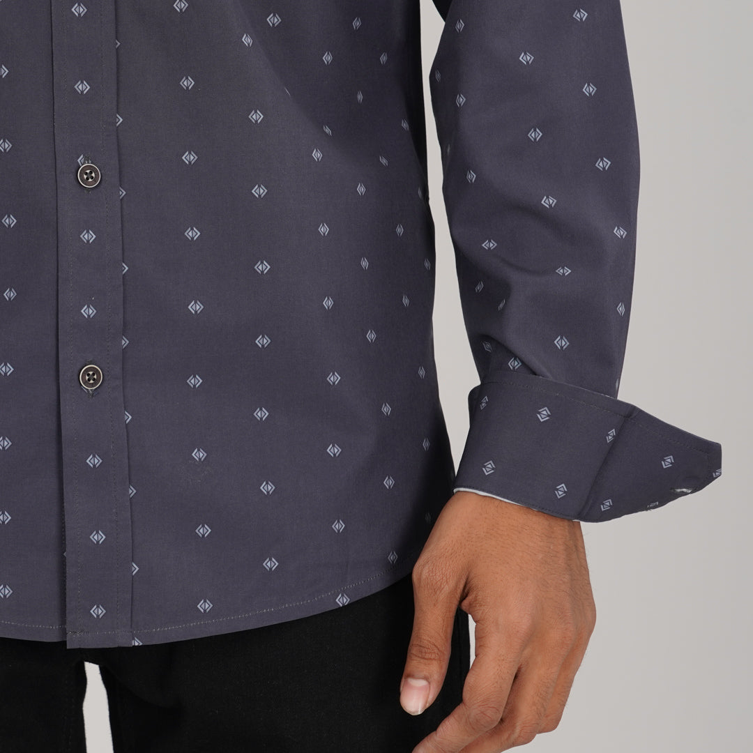Mens Aop Black L/S Shirt