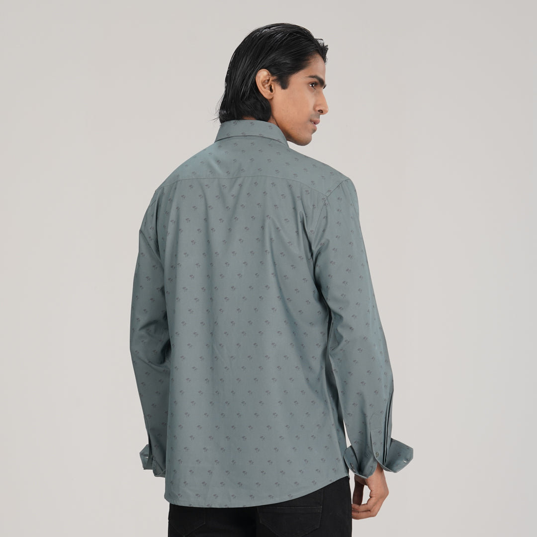 Mens Aop Green L/S Shirt