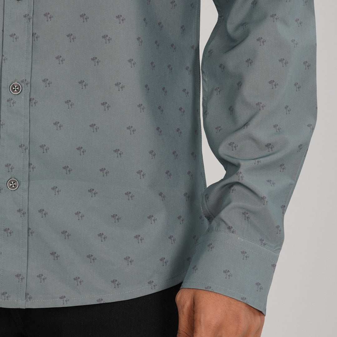 Mens Aop Green L/S Shirt