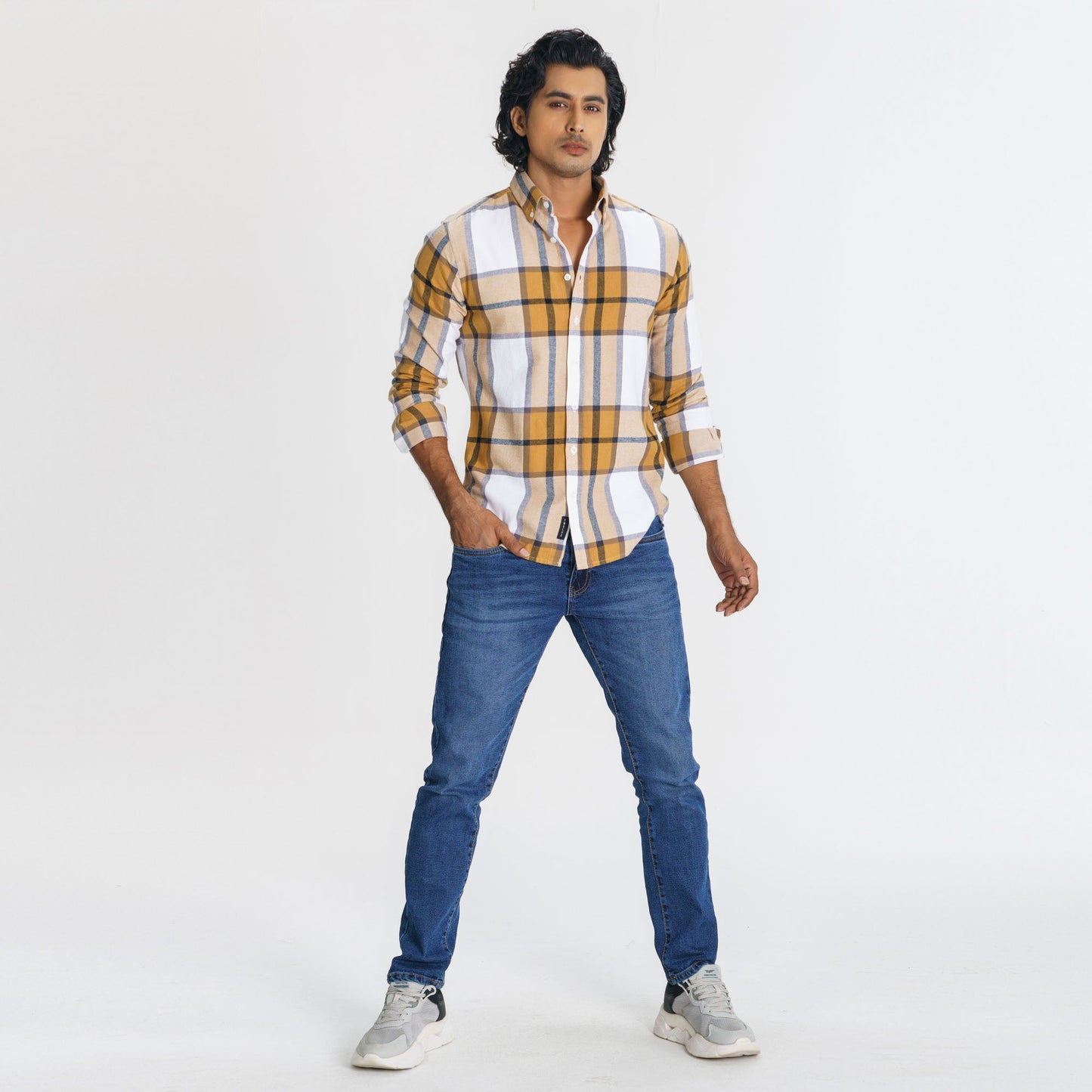 Men's Mustard Check Shirt