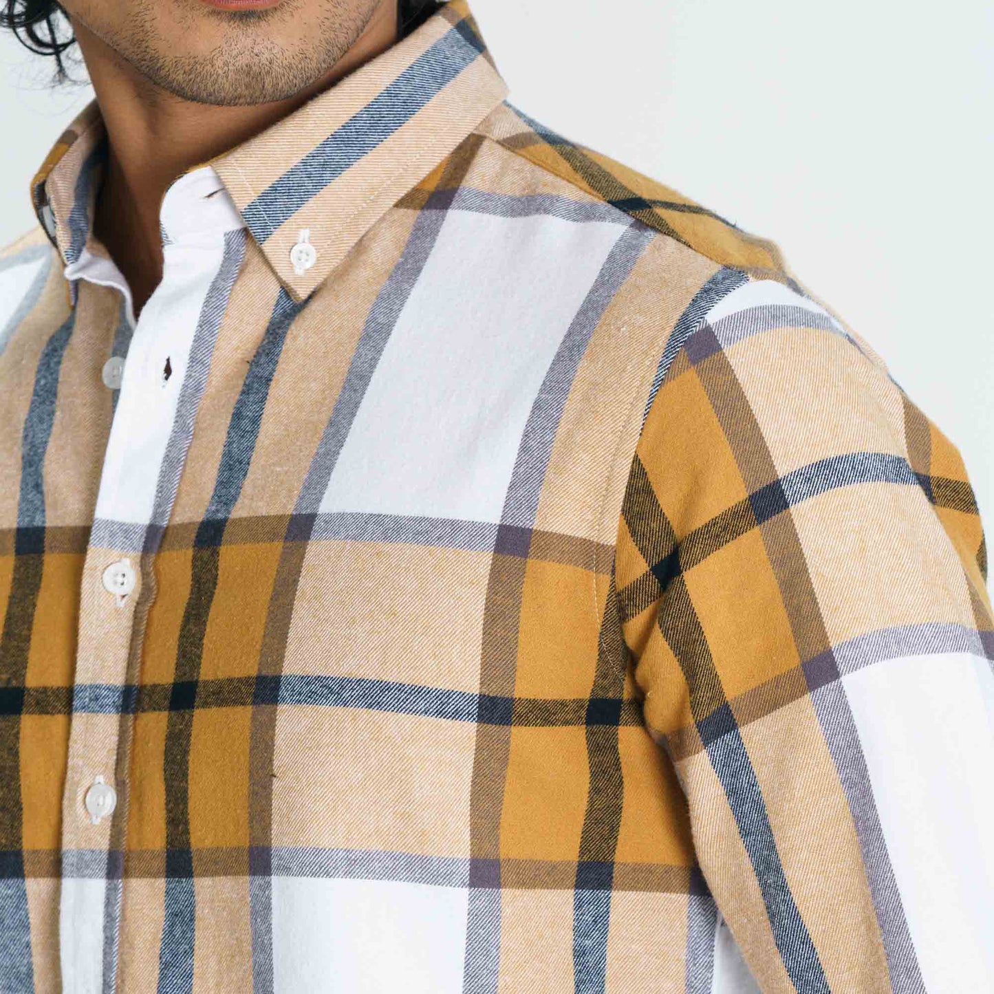 Men's Mustard Check Shirt