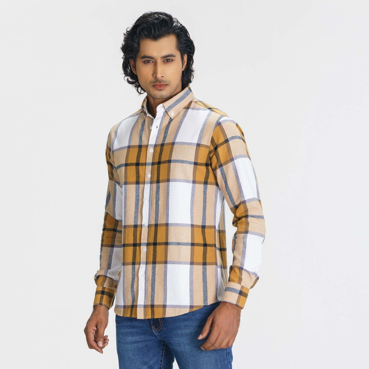 Men's Mustard Check Shirt