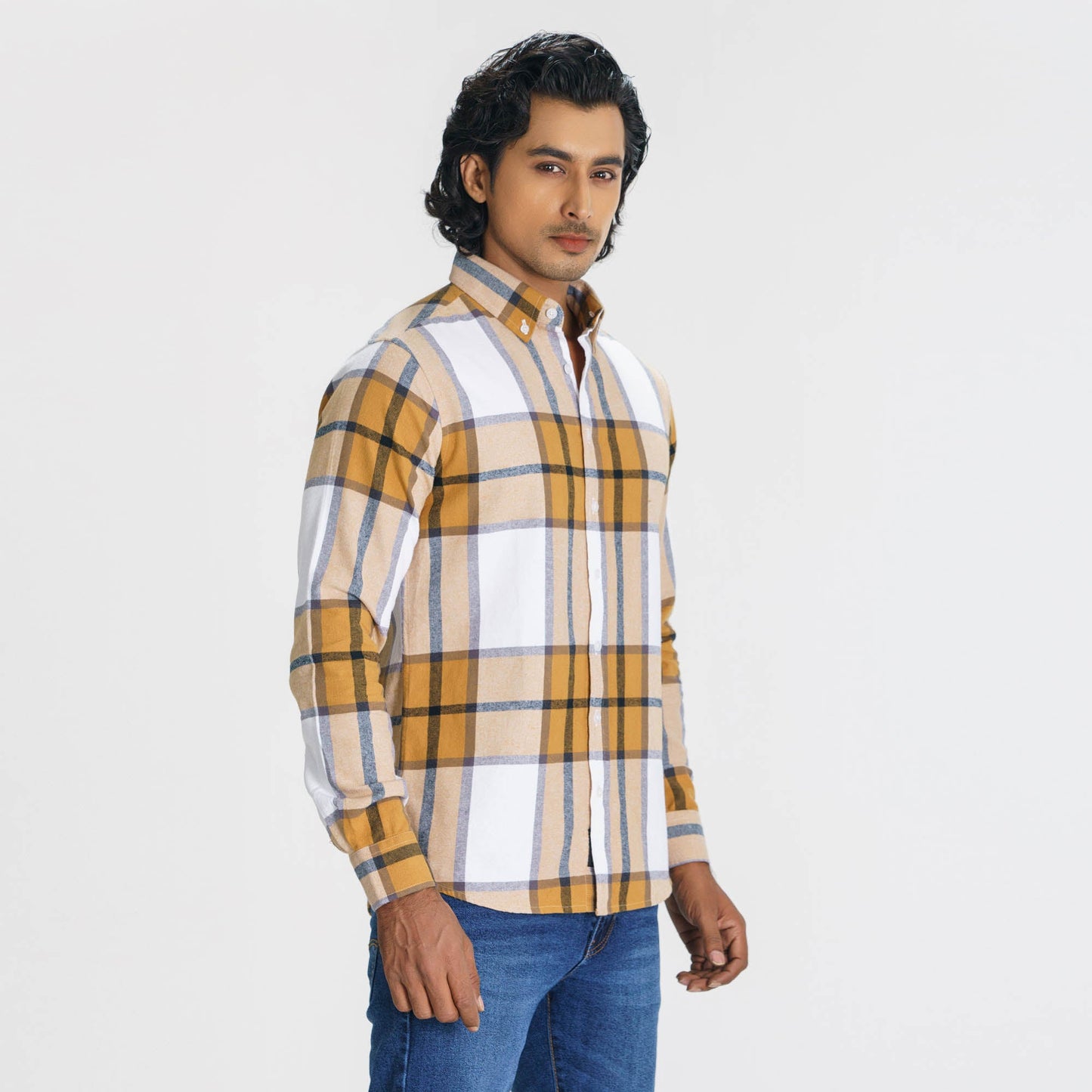 Men's Mustard Check Shirt
