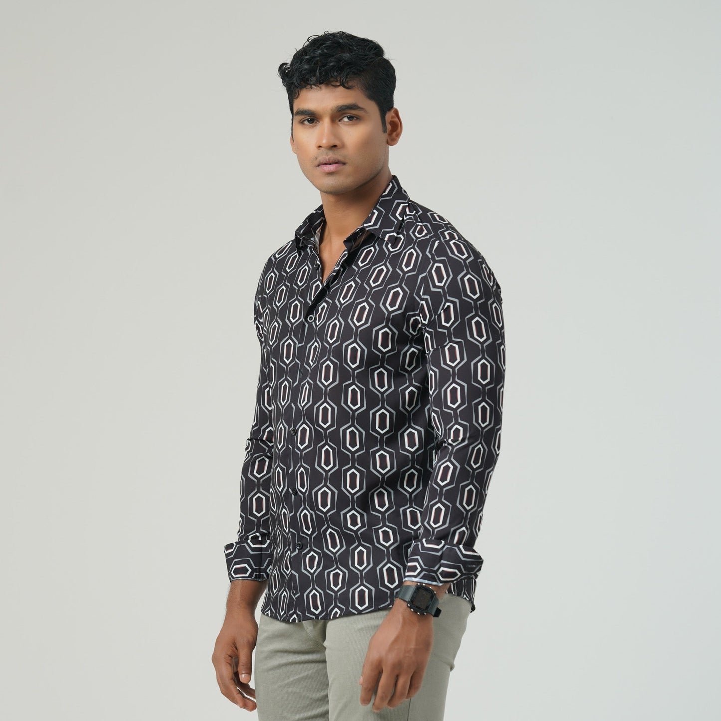 Men Black Aop Shirt
