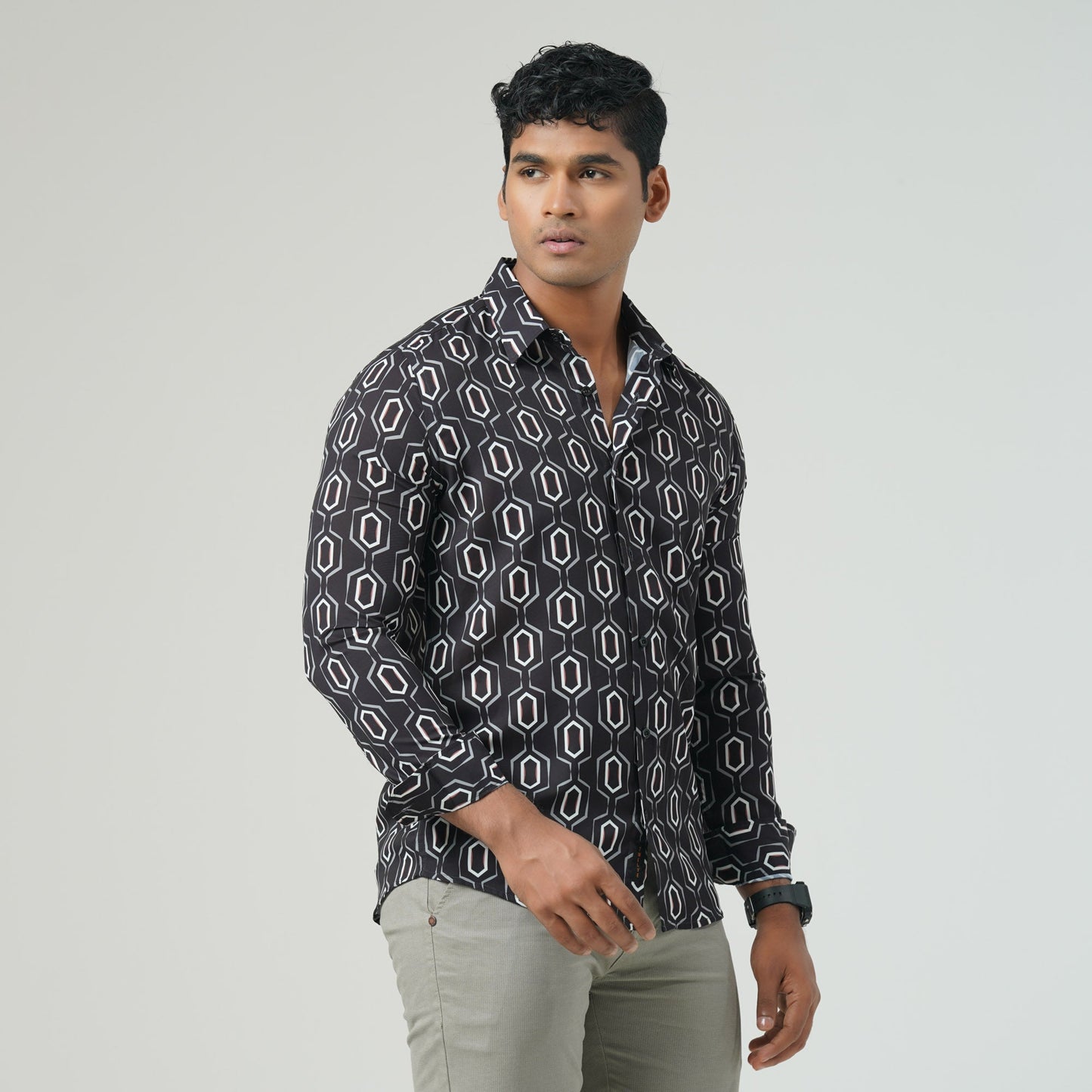Men Black Aop Shirt
