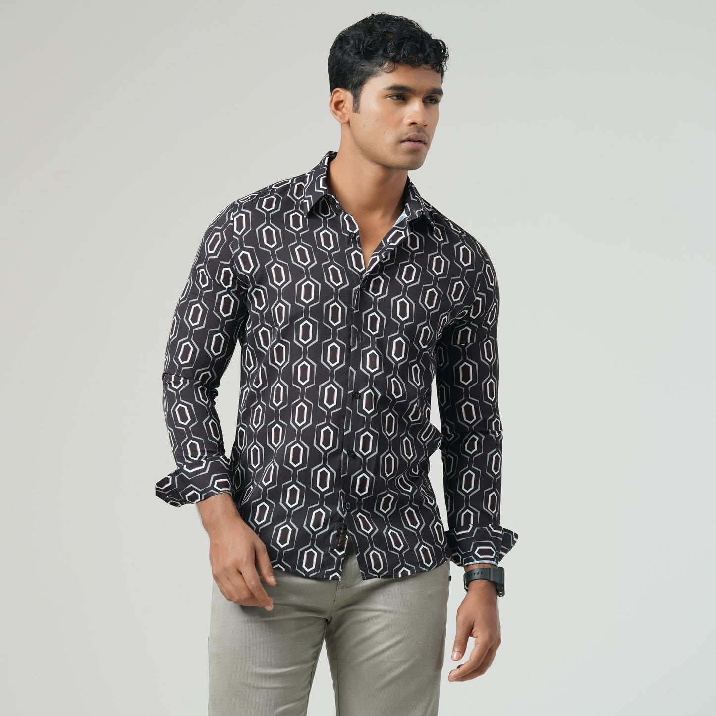 Men Black Aop Shirt