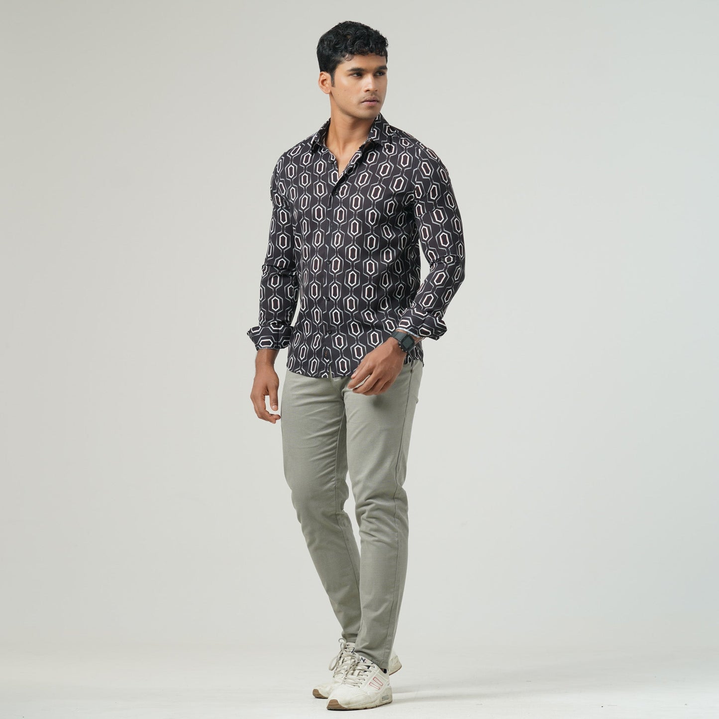 Men Black Aop Shirt