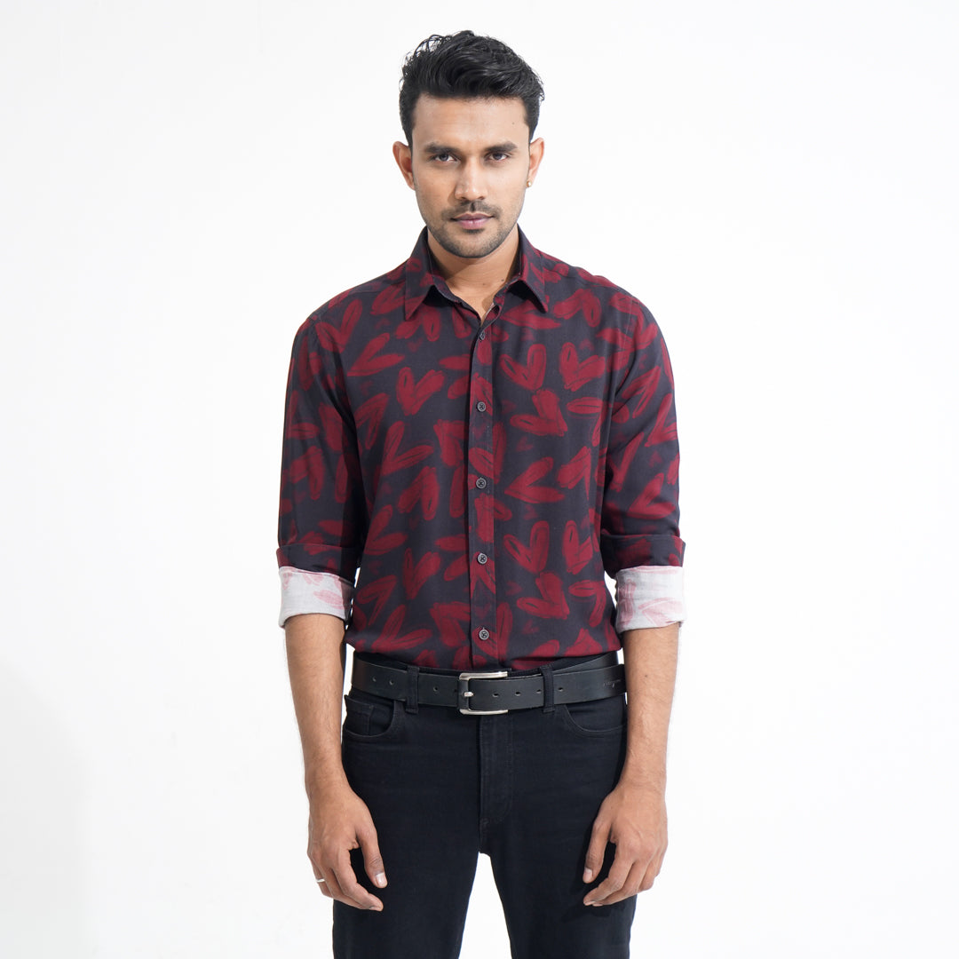 Men Maroon Shirt