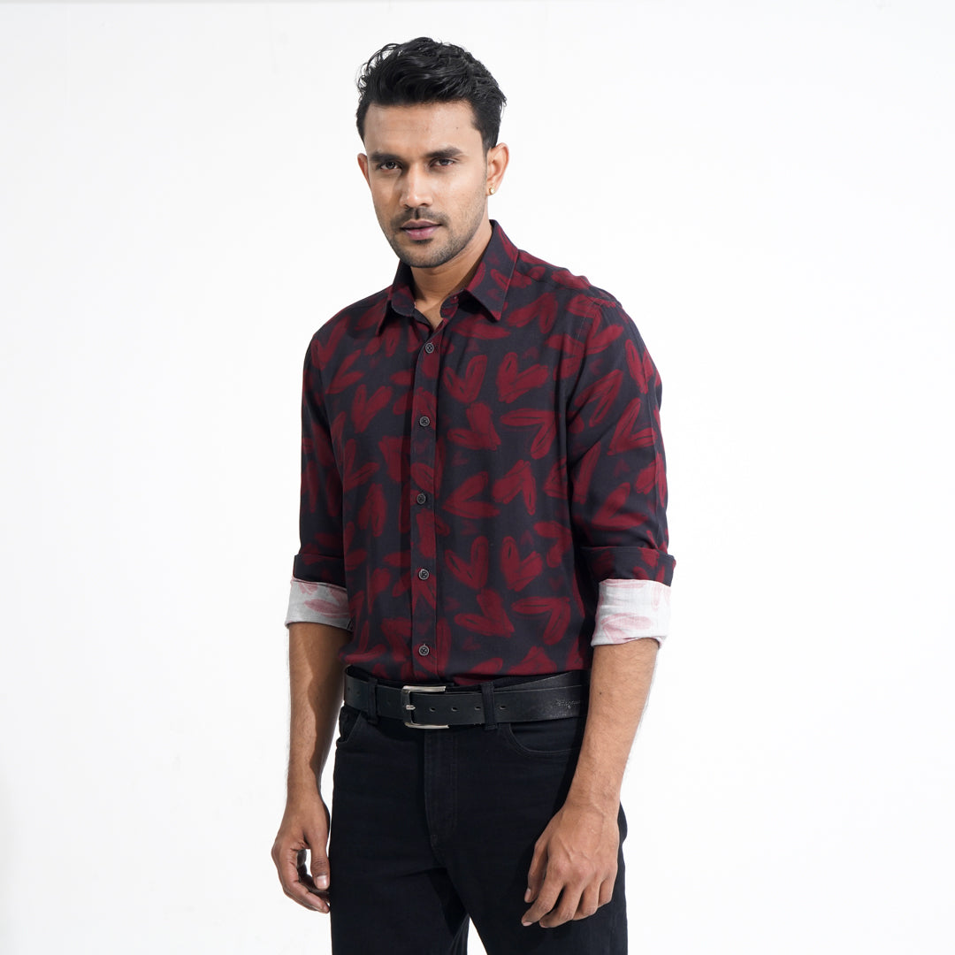 Men Maroon Shirt