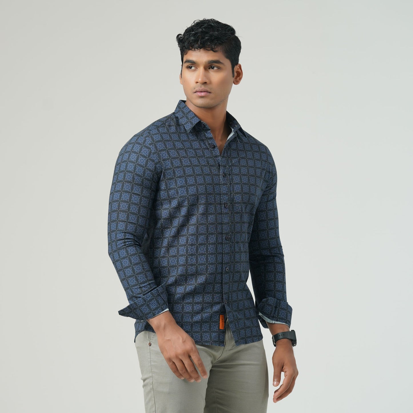 Mens Sky Blue Ls Shirt