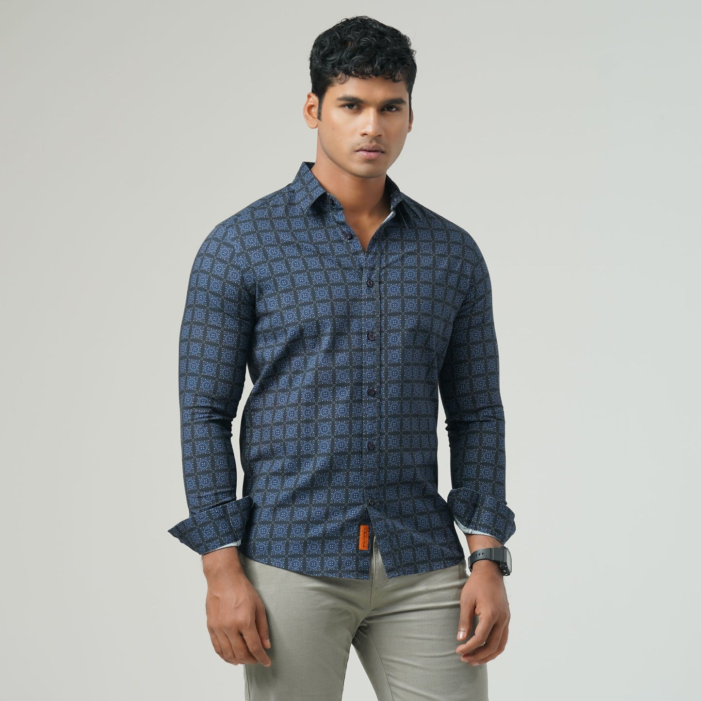 Mens Sky Blue Ls Shirt