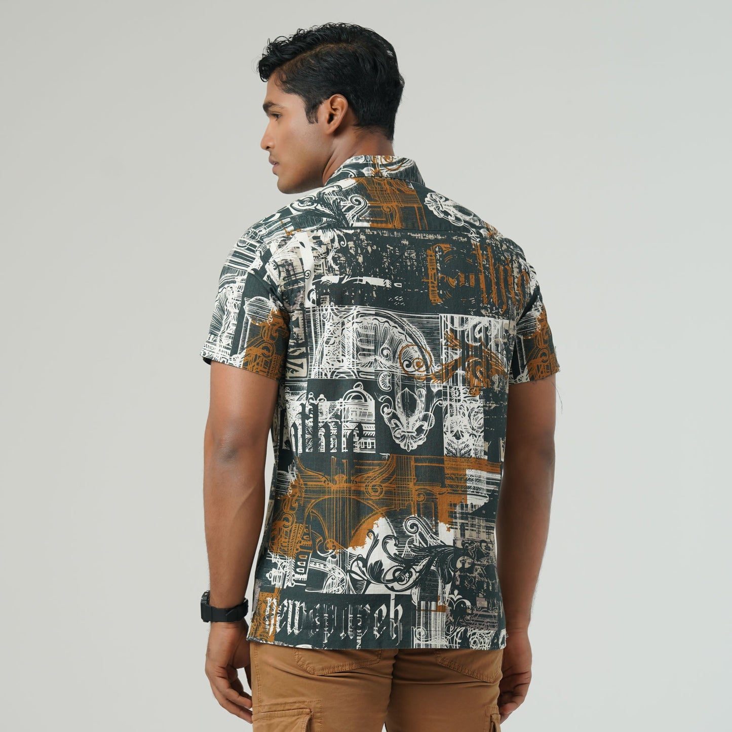 Mens Multi Color Printed Shirt