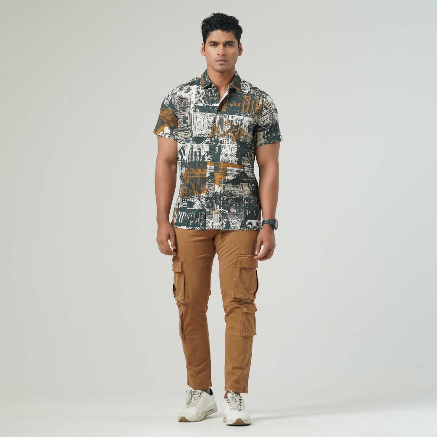 Mens Multi Color Printed Shirt