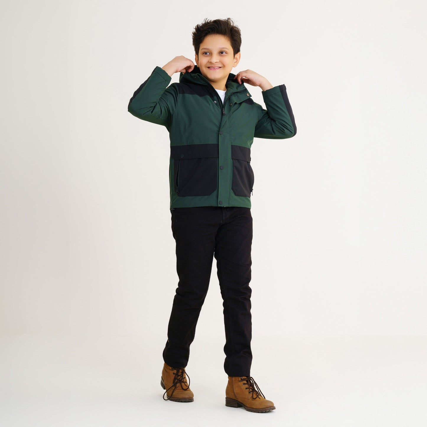Boys' Olive Quilted Jacket