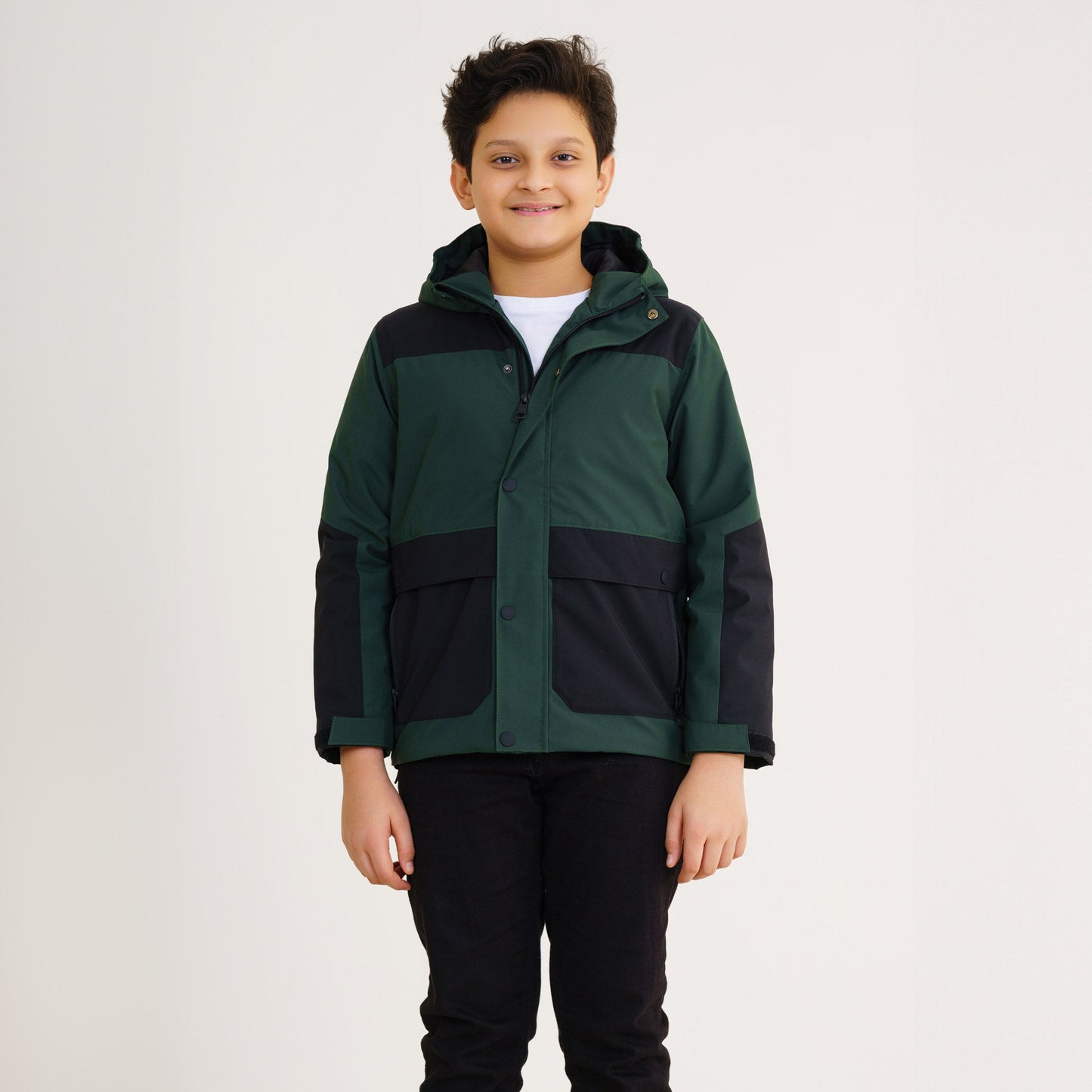 Boys' Olive Quilted Jacket