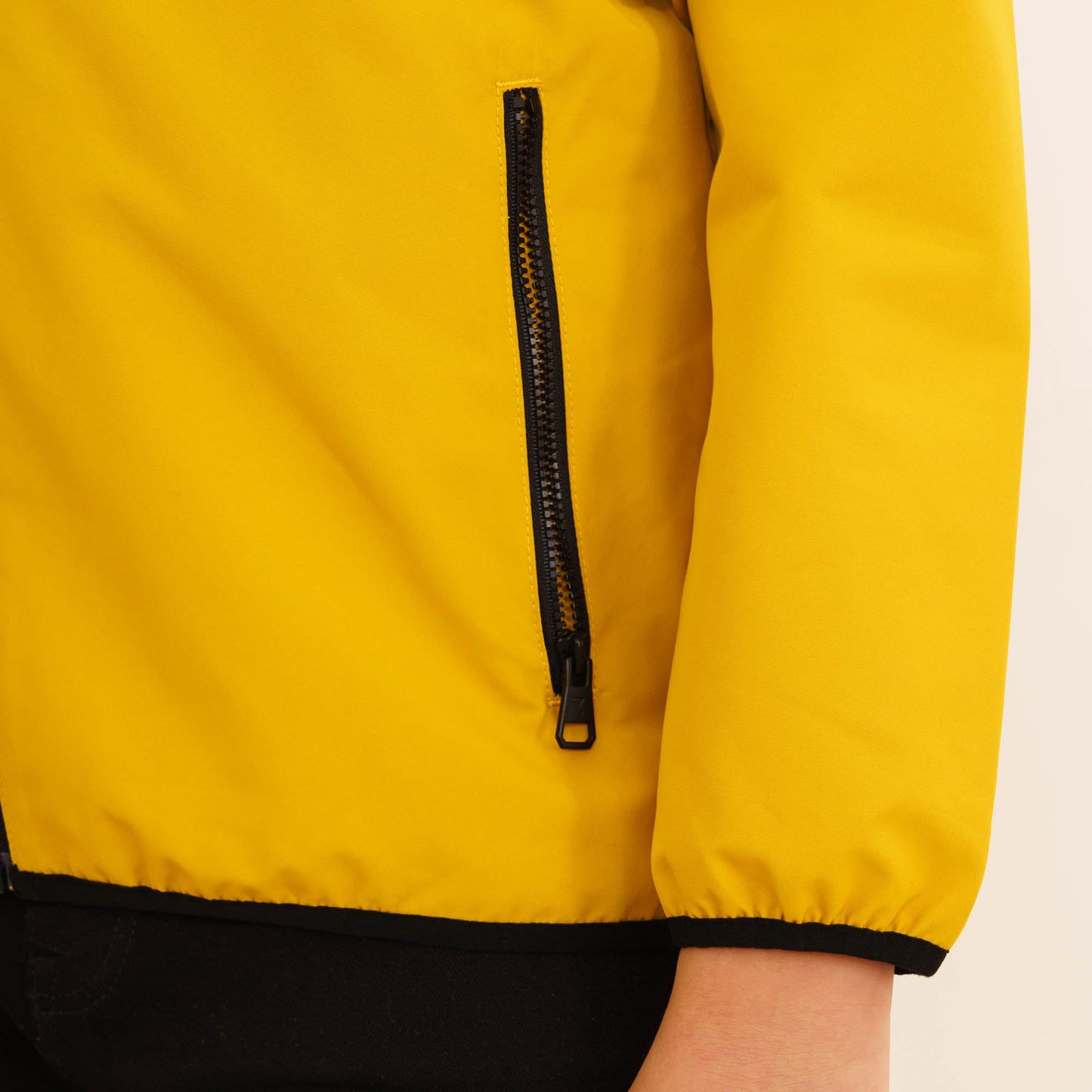 Boy's Mustard & Navy Hooded Windbreaker