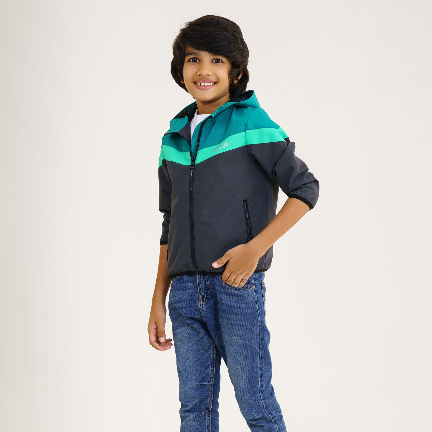 Baby Boy's Green & Gray Windbreaker