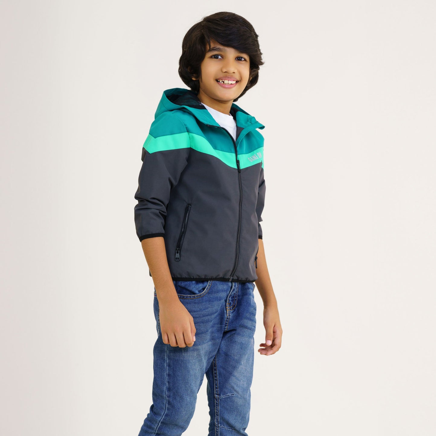 Baby Boy's Green & Gray Windbreaker