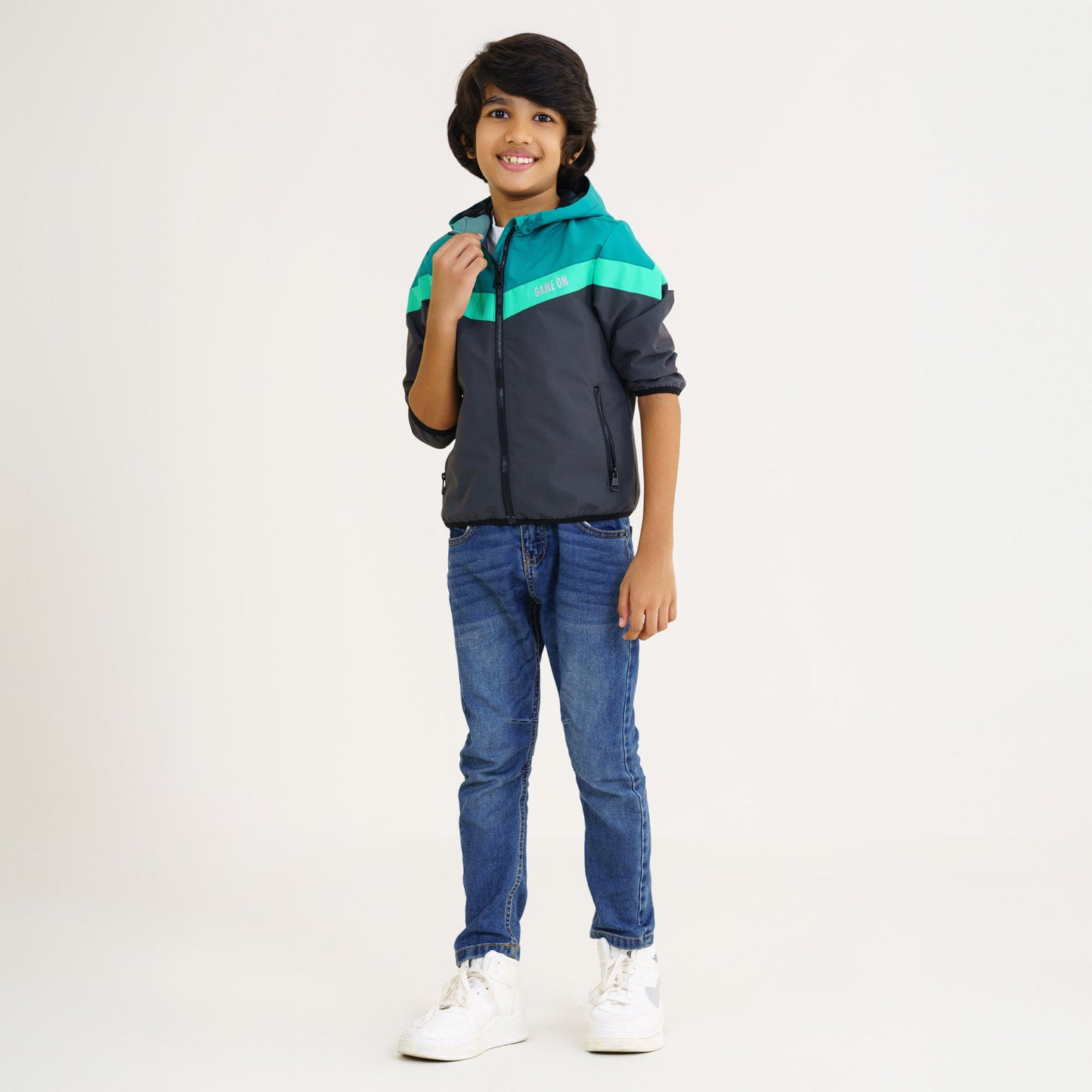 Baby Boy's Green & Gray Windbreaker